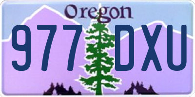 OR license plate 977DXU