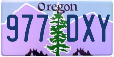 OR license plate 977DXY