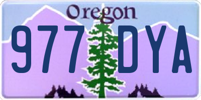 OR license plate 977DYA