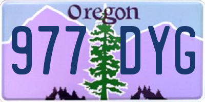 OR license plate 977DYG