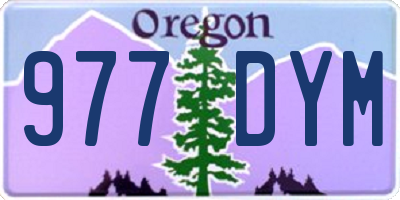 OR license plate 977DYM