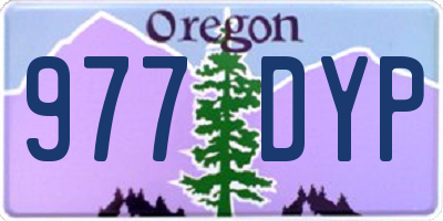 OR license plate 977DYP