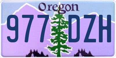 OR license plate 977DZH