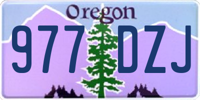 OR license plate 977DZJ