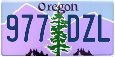 OR license plate 977DZL