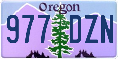 OR license plate 977DZN