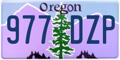 OR license plate 977DZP