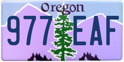 OR license plate 977EAF