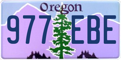 OR license plate 977EBE