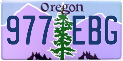 OR license plate 977EBG