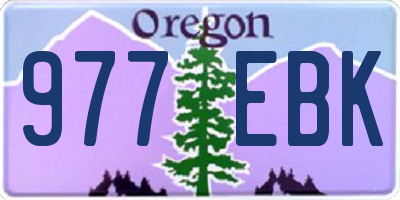 OR license plate 977EBK