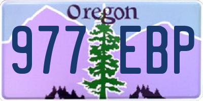 OR license plate 977EBP