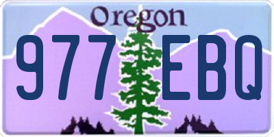 OR license plate 977EBQ