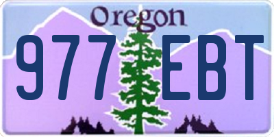 OR license plate 977EBT