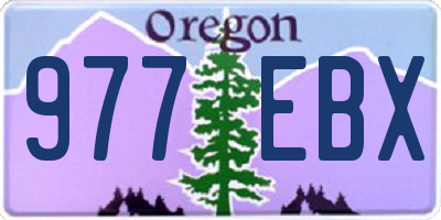 OR license plate 977EBX
