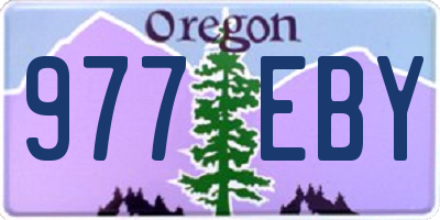 OR license plate 977EBY