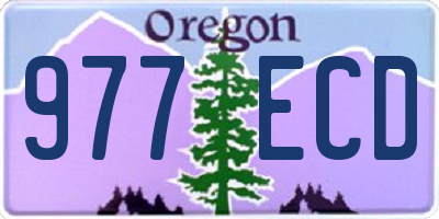OR license plate 977ECD
