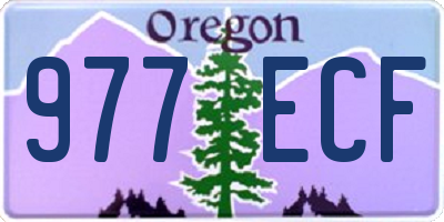 OR license plate 977ECF