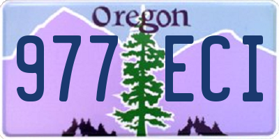 OR license plate 977ECI