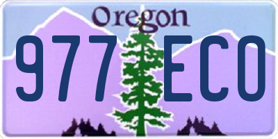 OR license plate 977ECO