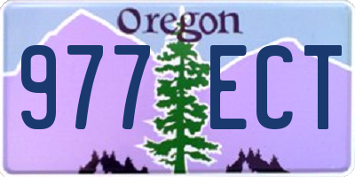 OR license plate 977ECT