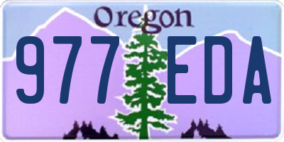 OR license plate 977EDA