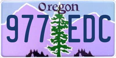 OR license plate 977EDC