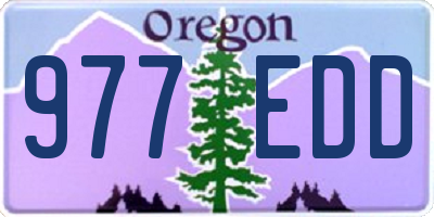 OR license plate 977EDD