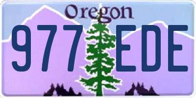 OR license plate 977EDE