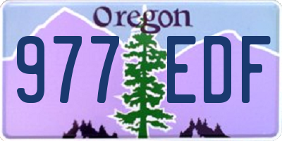 OR license plate 977EDF