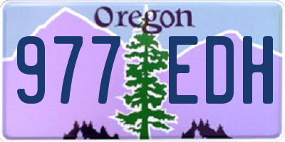 OR license plate 977EDH