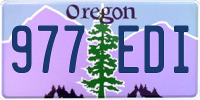 OR license plate 977EDI