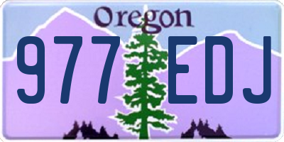 OR license plate 977EDJ
