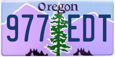 OR license plate 977EDT