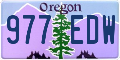 OR license plate 977EDW