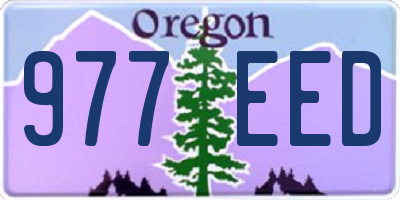 OR license plate 977EED