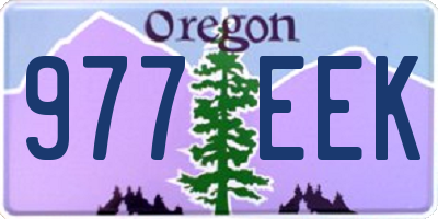 OR license plate 977EEK