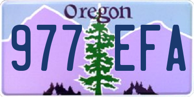 OR license plate 977EFA