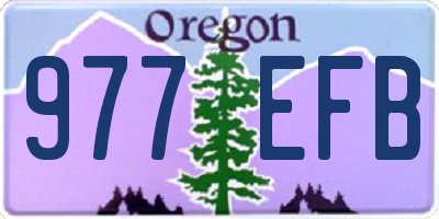 OR license plate 977EFB
