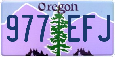 OR license plate 977EFJ