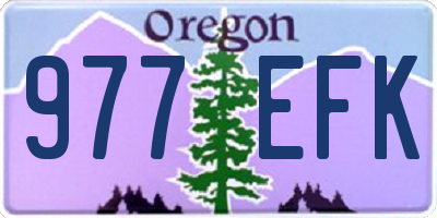 OR license plate 977EFK