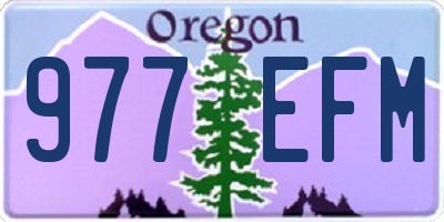 OR license plate 977EFM