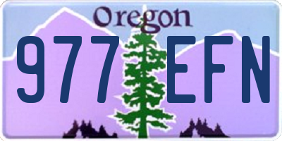 OR license plate 977EFN
