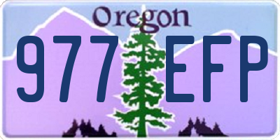 OR license plate 977EFP