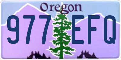 OR license plate 977EFQ