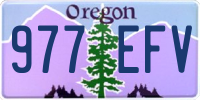 OR license plate 977EFV