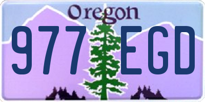 OR license plate 977EGD