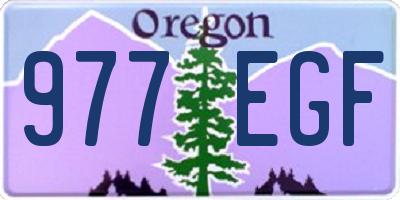 OR license plate 977EGF