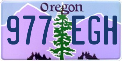OR license plate 977EGH