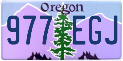 OR license plate 977EGJ